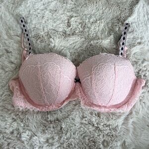 Victoria secret light pink and black bra